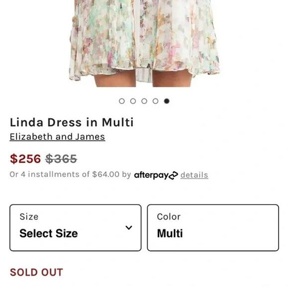 Elizabeth and James Linda Silk Abstract Cami Slip Mini Dress Small - Picture 8 of 9